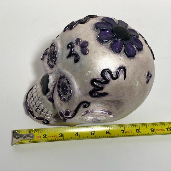 Sugar skull day of the dead decor skeleton head oddity oddities Halloween decor - Picture 9 of 9